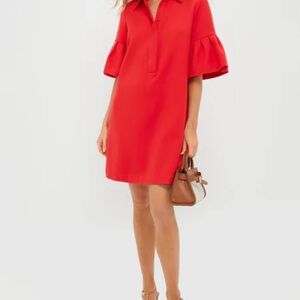 Elegant Tuckernuck Red Crepe Massey Dress NWT